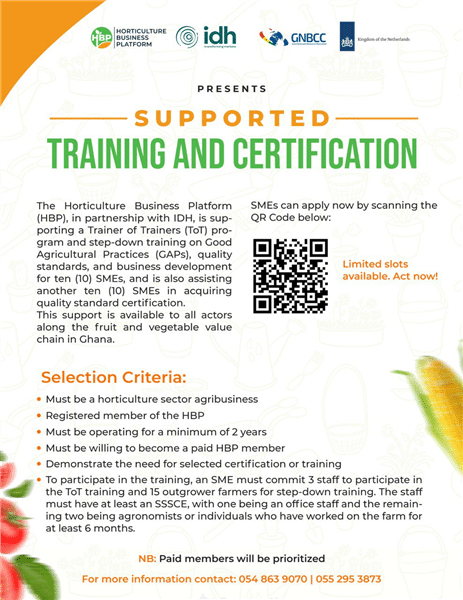 HBP-Supported Training & Certification Program for SMEs – Limited Slots Available!