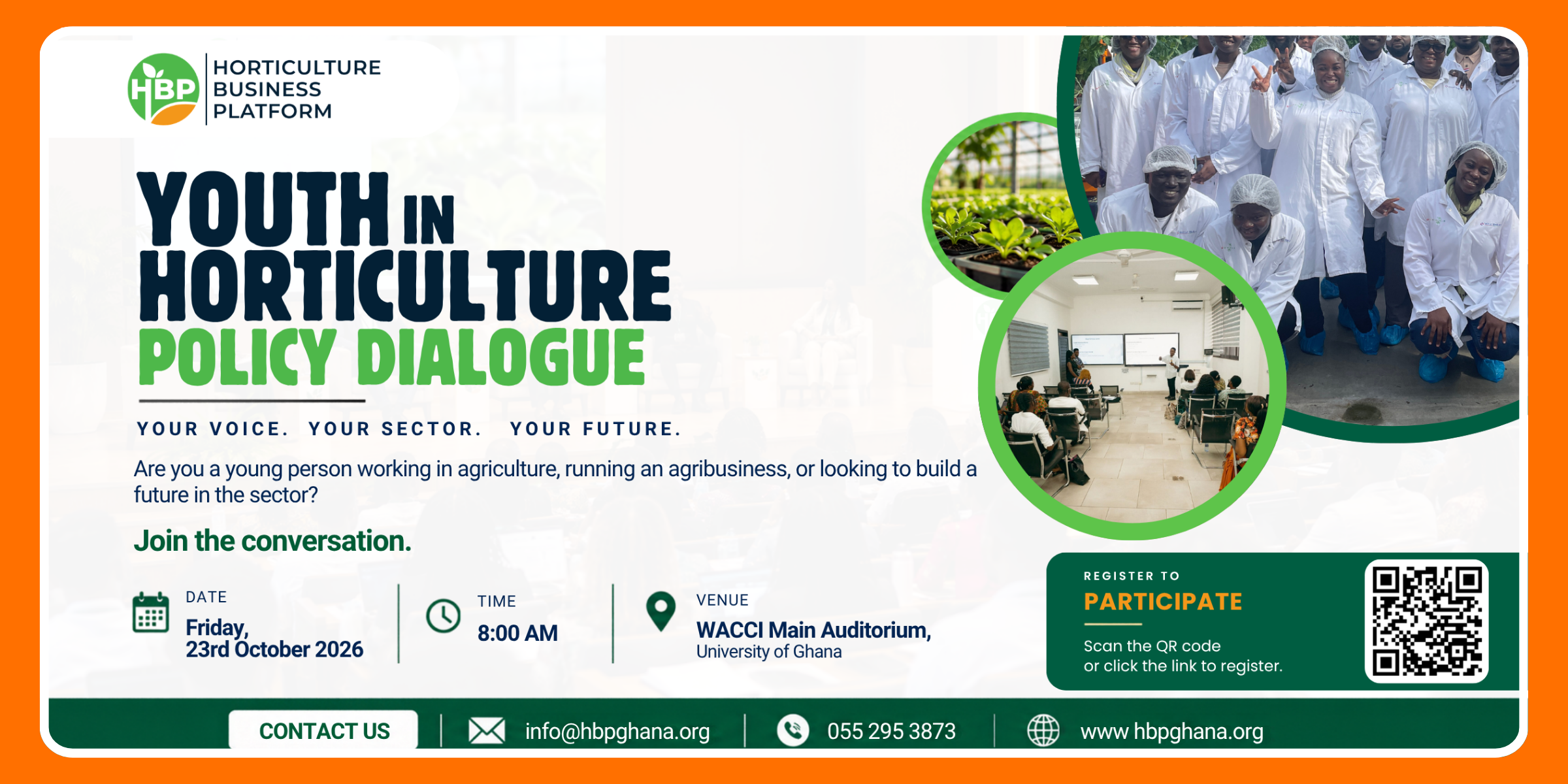 Invitation: HBP Youth in Horticulture policy dialogue